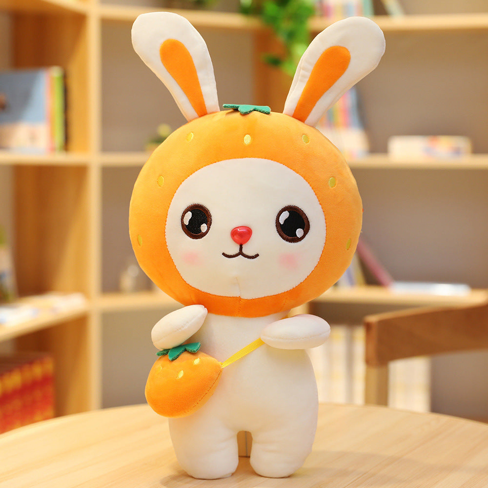 Creative Cute Cartoon Fruit Bunny Doll, Plush Rabbit Toy in Fun Fruit Styles
