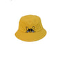Fashion Casual Dog Embroidered Fisherman Hat, Wide-Brim Cotton Bucket Hat