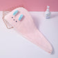 Cartoon Bunny Ears Dry Hair Hat, Super Absorbent Towel Cap with Cute Design