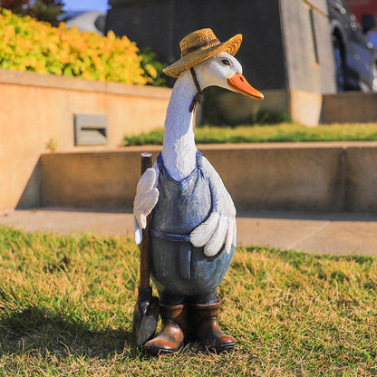 Enduring Charm: Flexible Simulation Resin Duck Outdoor Garden Statue (American Country Style).