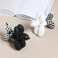 Modern Balloon Dog Desktop Ornament, 3D Resin Sculpture (Black / White)