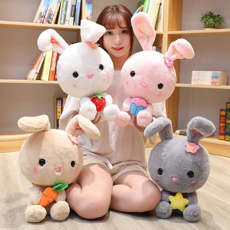 Cloud-Soft White Rabbit Doll Plush Toy (Super Soft Short Plush, PP Cotton Filled).
