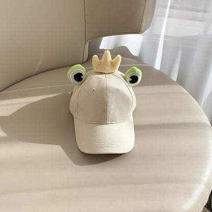 Street Style Fun: Children's Cute Cartoon Frog Peaked Cap with Sunscreen Function.