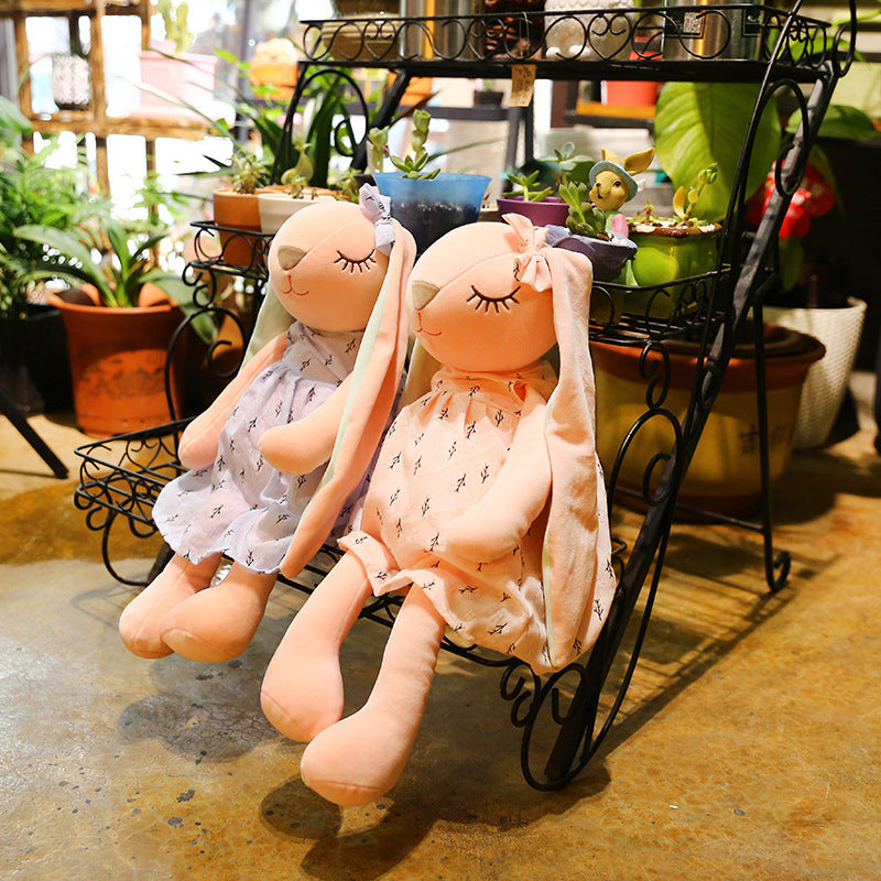 Creative Cute Bunny Plush Toy, Crystal Super Soft Rabbit Doll with PP Cotton Filling (35–65cm)