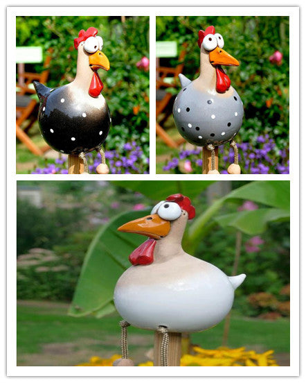 Yard Art Decor Chicken Garden Lawn Plug – Hen & Rooster Resin Ornaments for Indoor/Outdoor Decoration