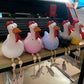 Yard Art Decor Chicken Garden Lawn Plug – Hen & Rooster Resin Ornaments for Indoor/Outdoor Decoration