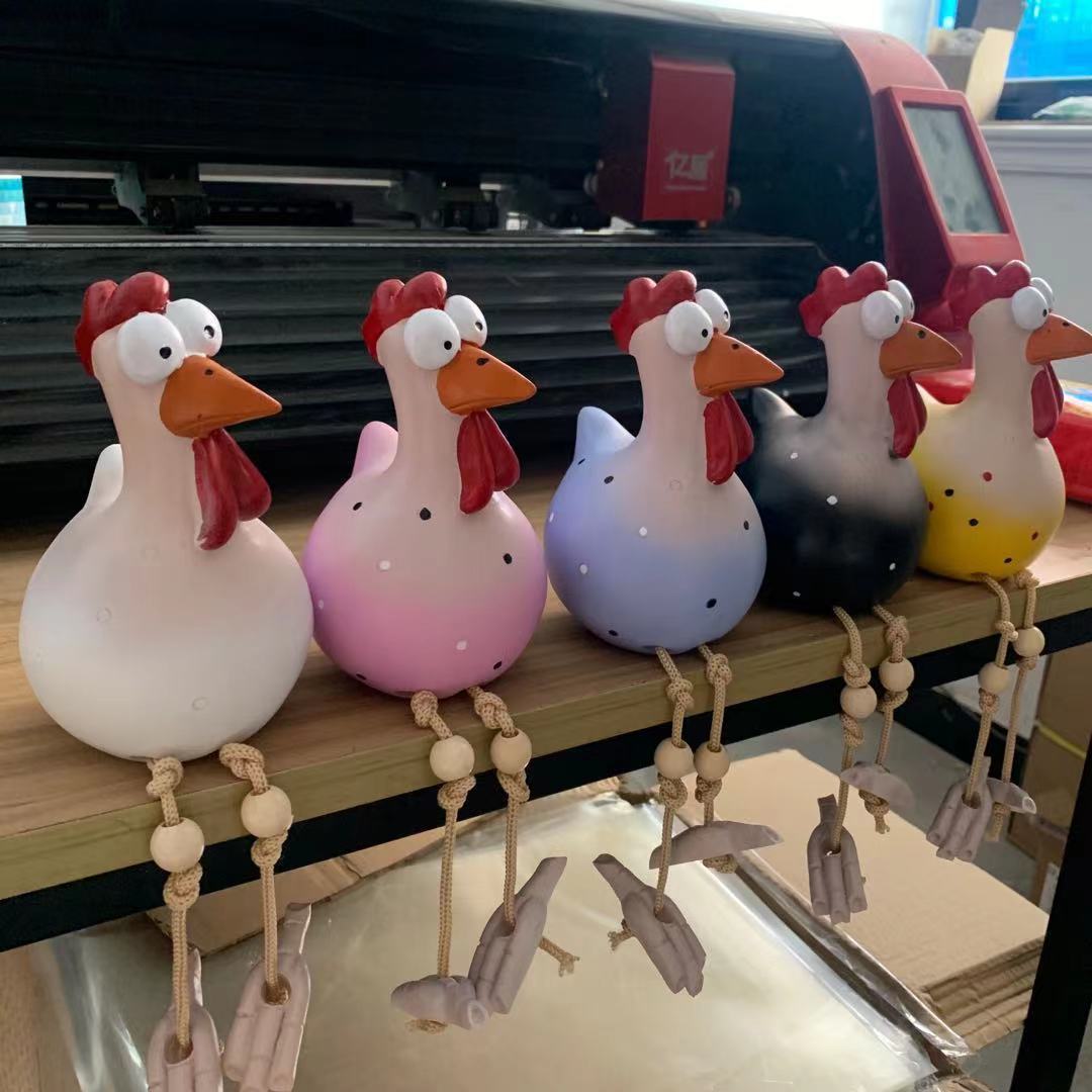 Yard Art Decor Chicken Garden Lawn Plug – Hen & Rooster Resin Ornaments for Indoor/Outdoor Decoration