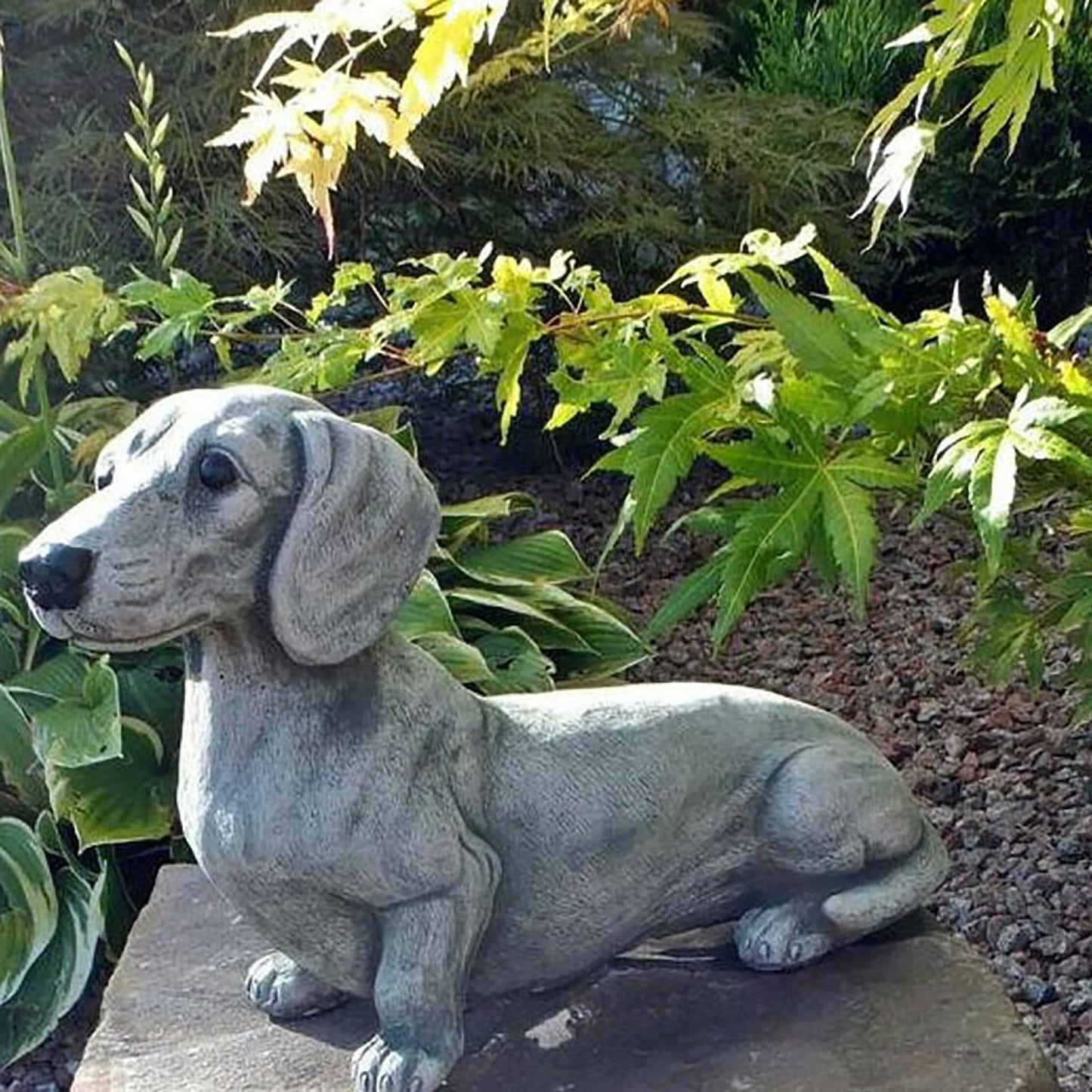 Dog Garden Resin Ornaments, Modern Long Dog & Sitting Dog Decorative Statues