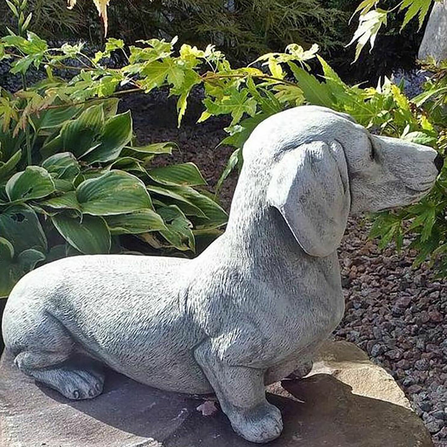 Dog Garden Resin Ornaments, Modern Long Dog & Sitting Dog Decorative Statues