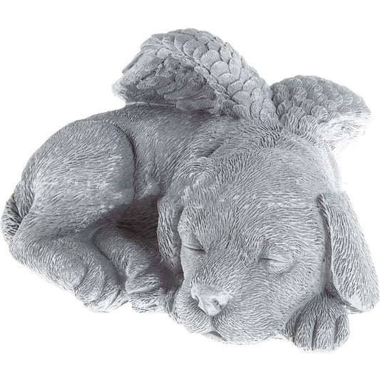 Angel Dog Resin Ornament, Simulation Animal Memorial Figurine (23×18×12.7 cm)