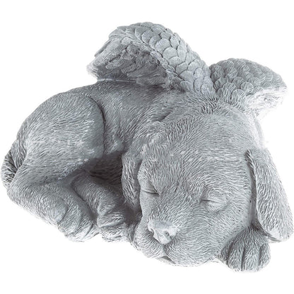 Angel Dog Resin Ornament, Simulation Animal Memorial Figurine (23×18×12.7 cm)