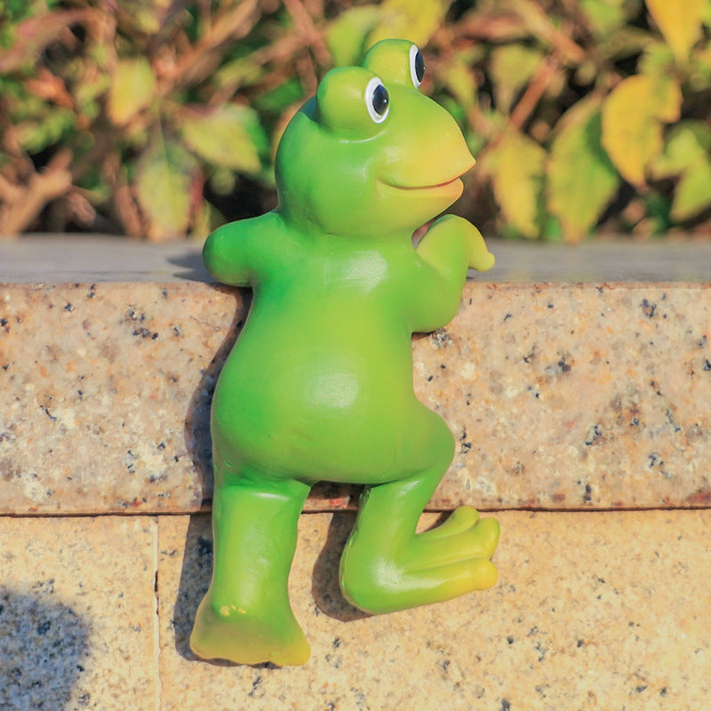 Charming Decor: Cute Cartoon Frog Animal Resin Hanging Ornaments (Pastoral Style).