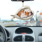 Sleeping Angel Dog Car Pendant, Cute Acrylic Hanging Ornament for Cars, Doors & Home Décor