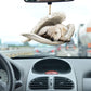 Sleeping Angel Dog Car Pendant, Cute Acrylic Hanging Ornament for Cars, Doors & Home Décor