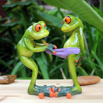 Unconventional Gift: Strange New Pastoral Resin Frog Hanging Ornaments.