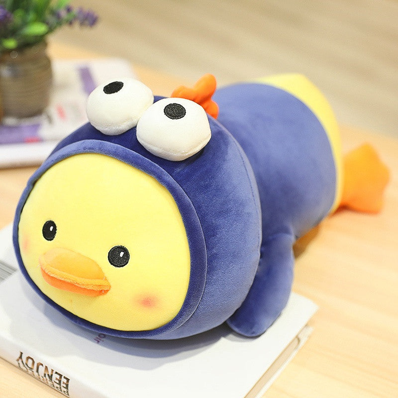 Plush Yellow Duck Doll with Pillow – Soft Down Cotton Duck Plush Toy