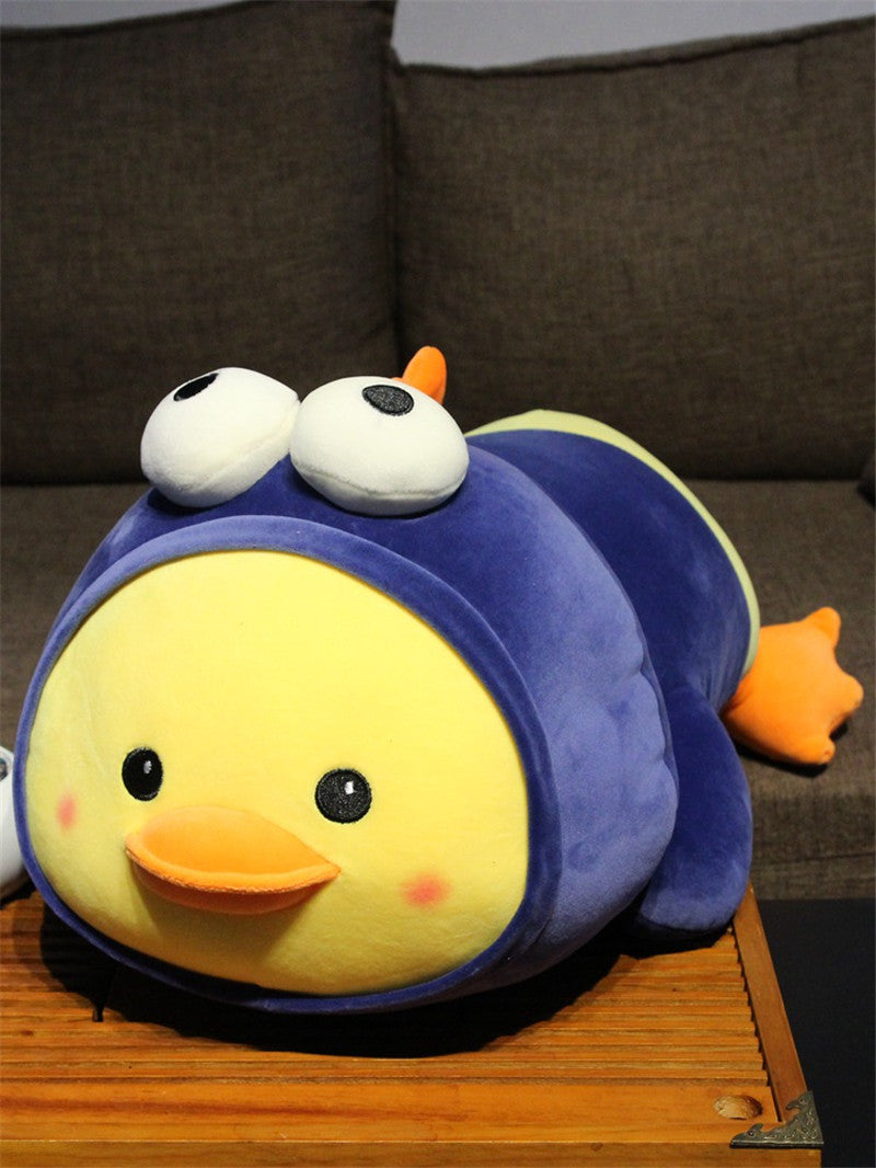 Plush Yellow Duck Doll with Pillow – Soft Down Cotton Duck Plush Toy