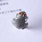 Golden Deer King S925 Silver Retro Golden Toad Ring – Minimalist Frog Ring for Women