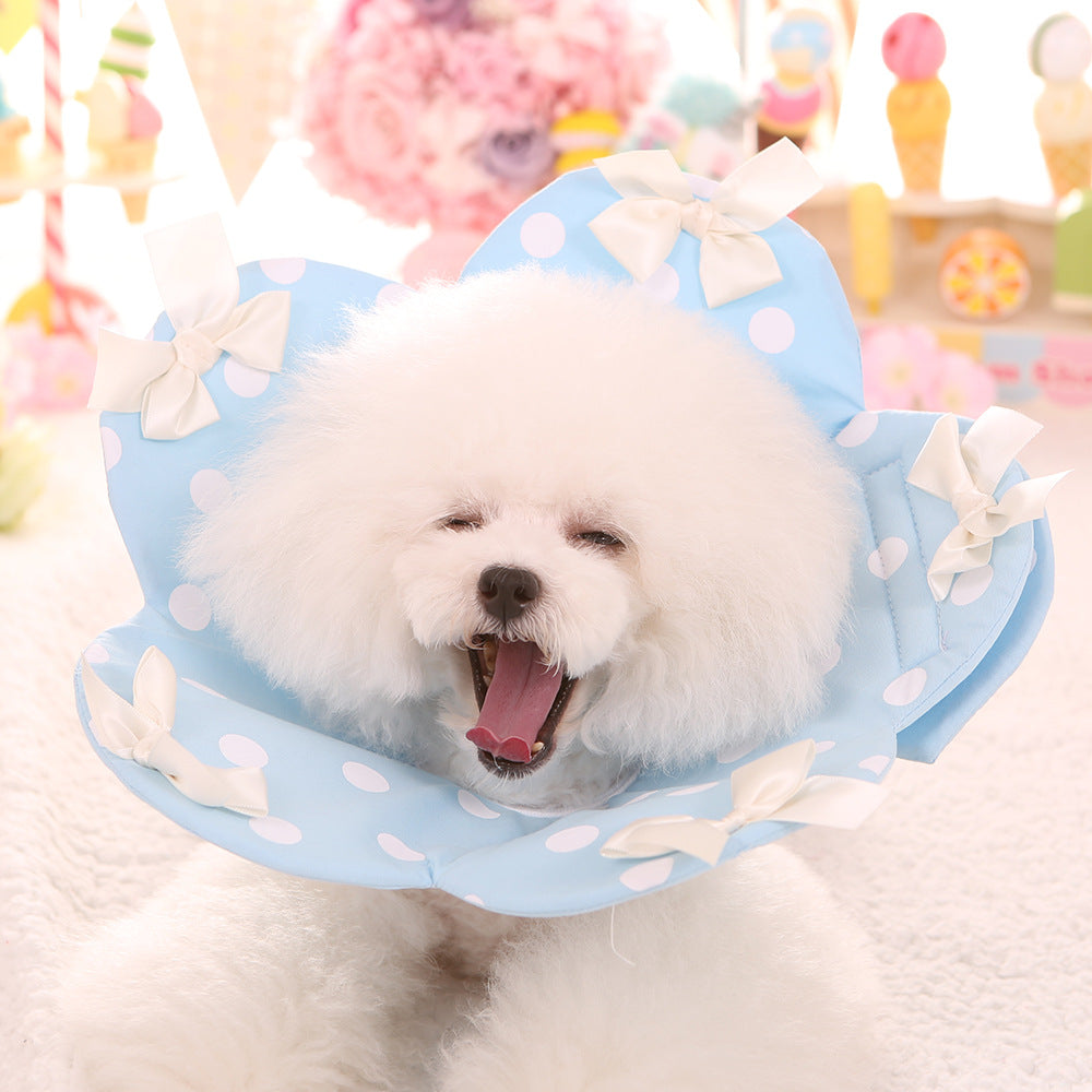 Four-Season Flower Elizabethan Collar, Cute Anti-Bite Recovery Ring for Dogs & Pets (XS–XL)