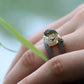 Copper-Plated 18K Gold Color-Block Frog Ring – Golden Toad Beaded Zircon Ring (Unisex)