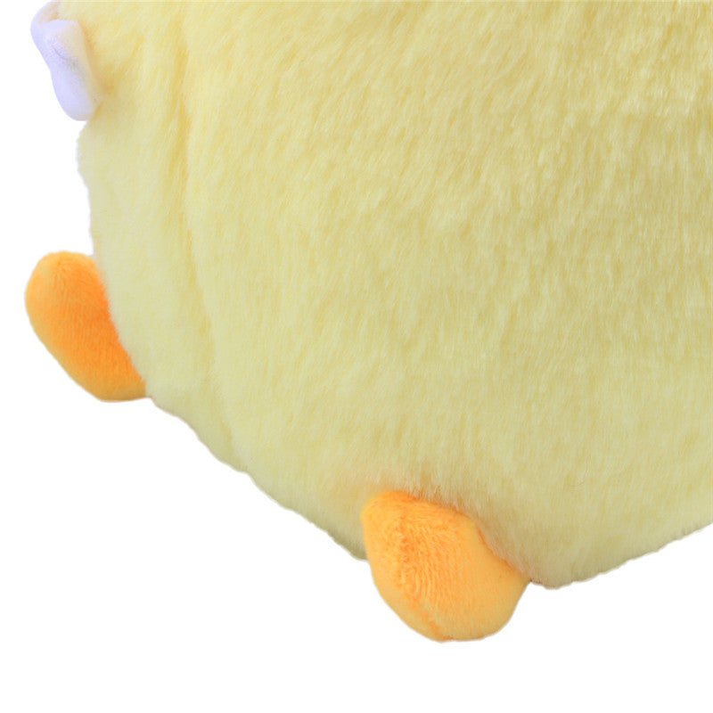 Quirky Protector: Little Yellow Duck Plush Ragdoll Toy with Knife (Cute & Soft).