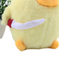Quirky Protector: Little Yellow Duck Plush Ragdoll Toy with Knife (Cute & Soft).