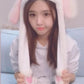 Cute Vibrato Bunny Ear Hat, Wool Plush Cartoon Winter Hat for Kids & Adults