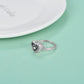 S925 Sterling Silver Heart Urn Cremation Ring, Dog & Cat Paw Keepsake Memorial Jewelry
