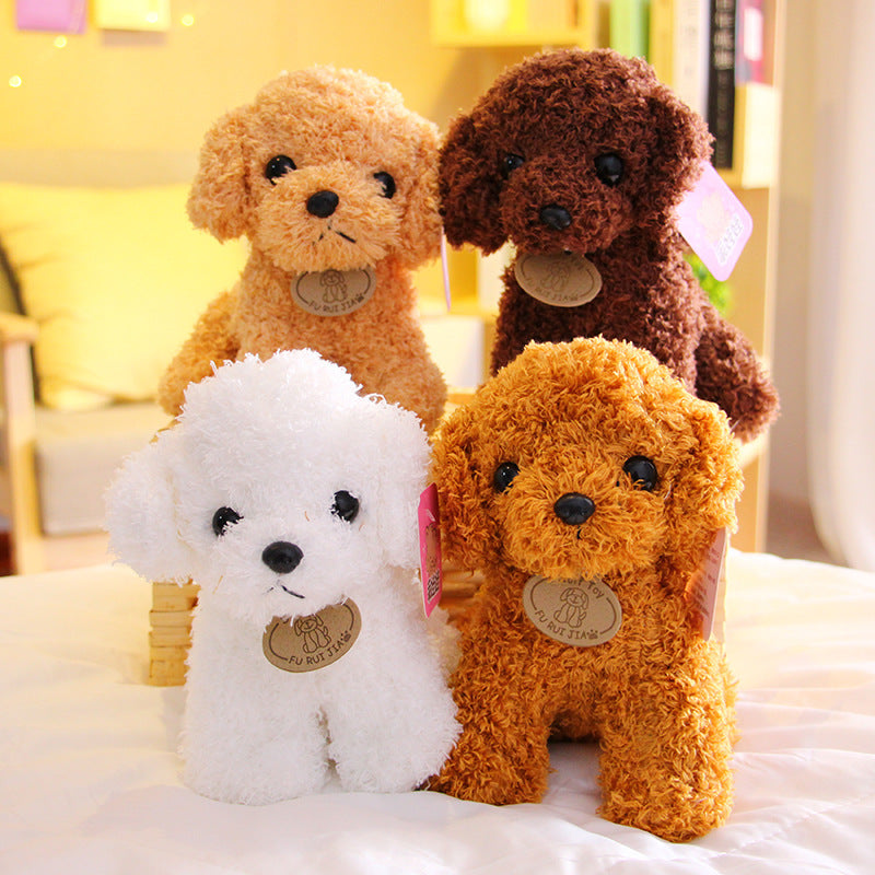 Teddy Dog Plush Toy, Super Soft Short Plush Stuffed Animal with PP Cotton Filling (Kids Safe)