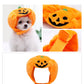 Fashion Halloween Pet Pumpkin Hat, Velvet Cat & Dog Costume Accessory