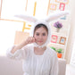 Hairy Bunny Ears Hat, Plush Rabbit Headgear & Photo Prop for Kids