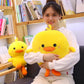 Cloud-Soft Cuddles: Little Yellow Duck Stuffed Toy (Stretch Spandex & Down Cotton).