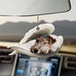 Sleeping Angel Dog Car Pendant, Cute Acrylic Hanging Ornament for Cars, Doors & Home Decor