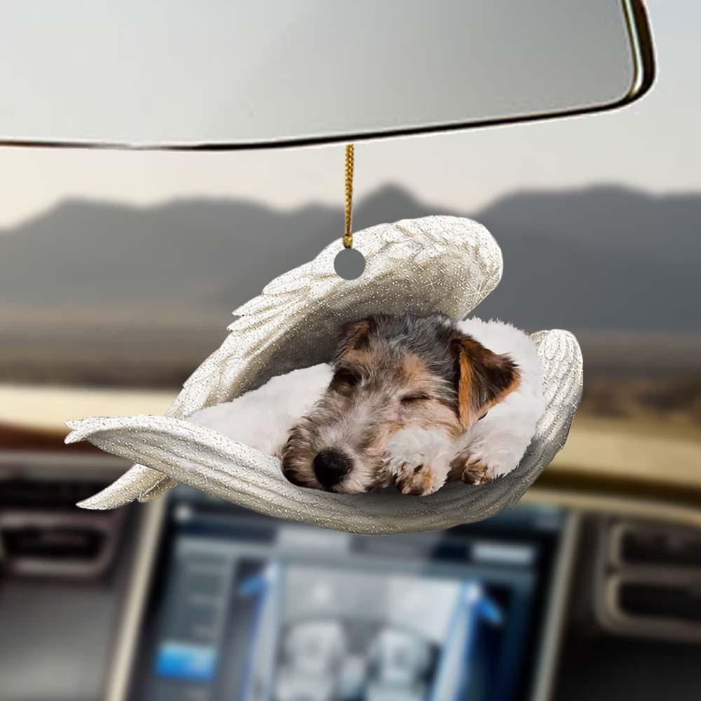 Sleeping Angel Dog Car Pendant, Cute Acrylic Hanging Ornament for Cars, Doors & Home Decor
