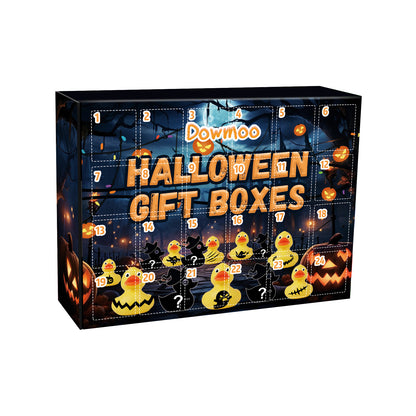 Dowmoo Halloween Duck Blind Box – 24-Grid Countdown Surprise Rubber Duck Toy Set
