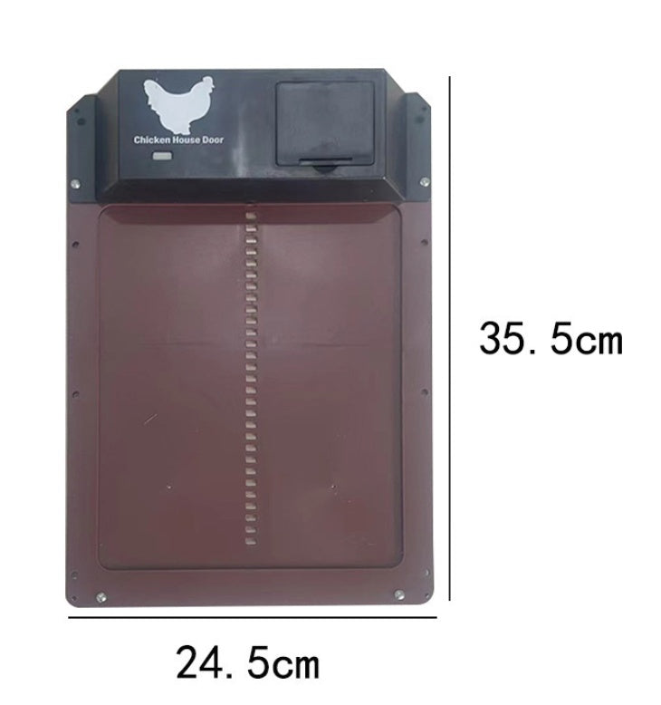Time-Saving Tech: Automatic Chicken Coop Pet Door (Plastic, Brown or Red).