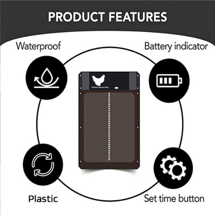 Time-Saving Tech: Automatic Chicken Coop Pet Door (Plastic, Brown or Red).