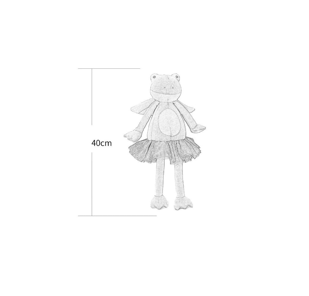 Delightful Comfort: $\mathbf{40\text{cm}}$ Green Frog Toy with Gauze Skirt (Baby Comforter, $\mathbf{4-6}$ Years).