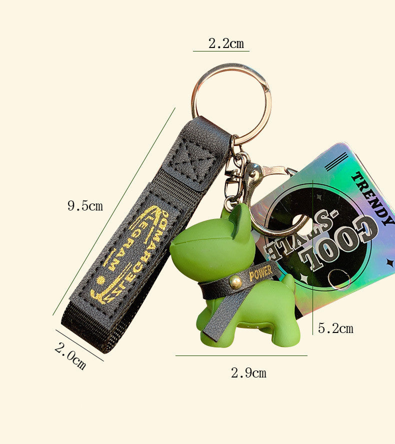 Creative Fashion Cartoon Dog-Shaped Keychain, Resin Leather Bag Charm