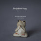 Zen Tea Time: Chinese Style Gray Pottery Frog Ornaments (Laid-back & Free).