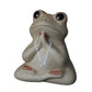 Zen Tea Time: Chinese Style Gray Pottery Frog Ornaments (Laid-back & Free).