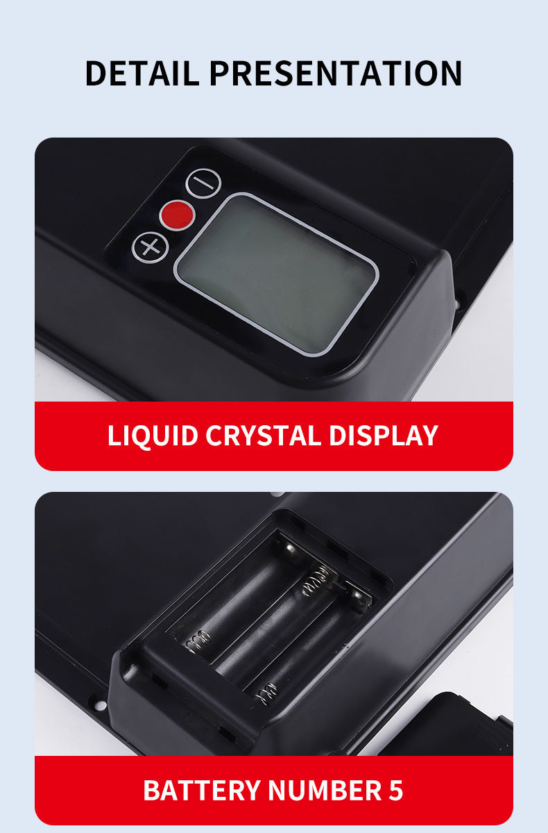 Smart Security: Automatic Chicken Coop Door with Display and Programmable Timing (Black, Plastic).