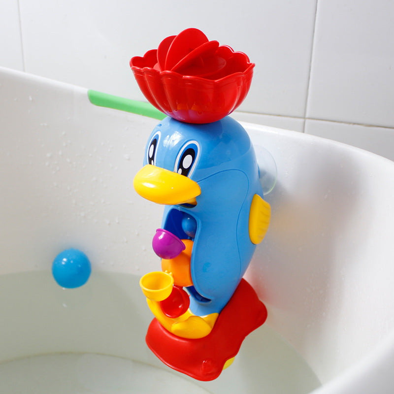 Fun in the Tub: Educational Duck Waterwheel Bath Toy for Babies.