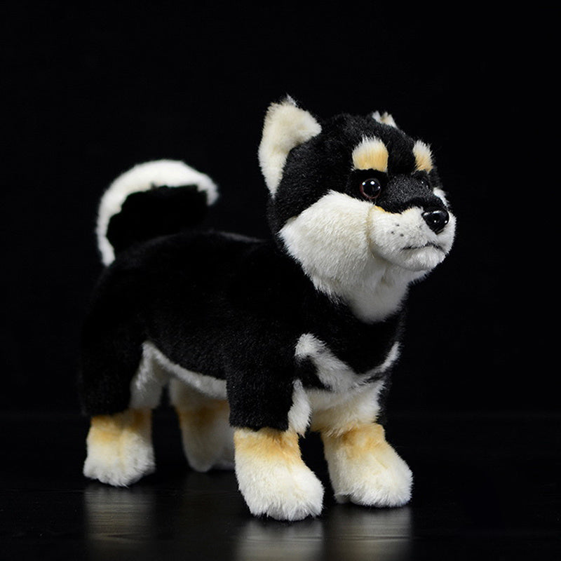 Lifelike Cuddles: Simulation Dog Plush Toy Doll ($\mathbf{26\text{cm}}$ Length).
