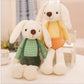 Cute Bunny Rabbit Plush Toy, Crystal Super Soft Plush Doll with PP Cotton Filling