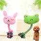 Bite-Resistant Vocalization Plush Toy, Dog Chew Toy with Squeaker (Pink Rabbit or Green Frog)