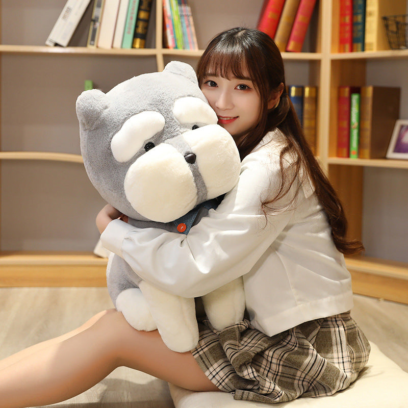 Cloud-Soft Schnauzer: Adorable Plush Dog Doll (Super Soft Short Plush).