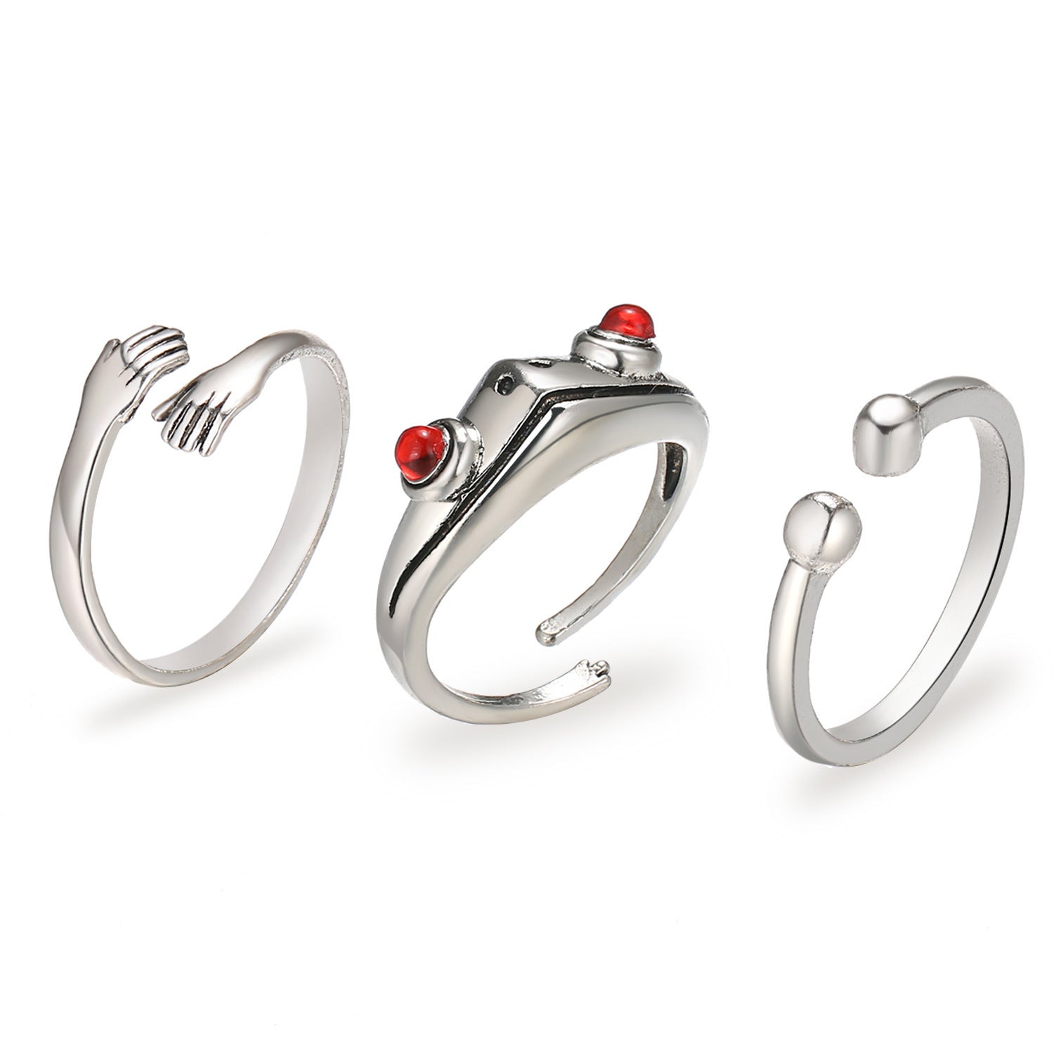 Retro Charm: Unisex European and American Personality Frog Animal Adjustable Ring ($\mathbf{7\text{g}}$).