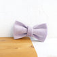 MUTTCO Dog Bow Tie Accessory, Stylish Light Purple Pet Jewelry Bow (XS–XL)