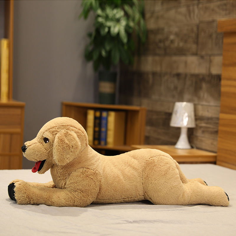 Lifelike Cuddles: Simulation Dog Plush Toy (Short Plush, PP Cotton Filled).
